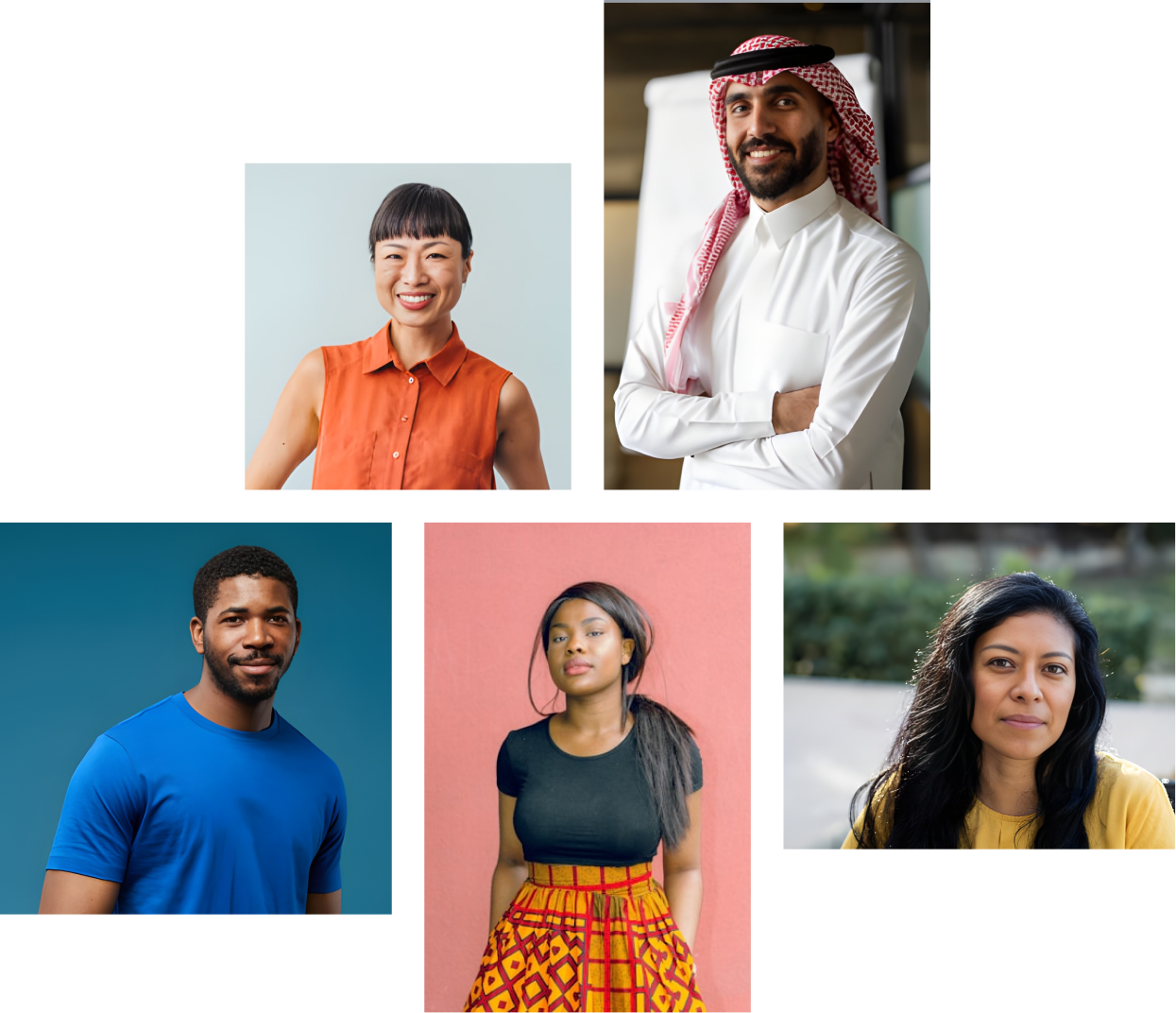 Diverse team members